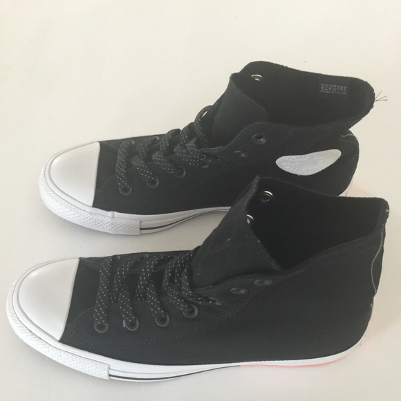 converse ctas hi black white